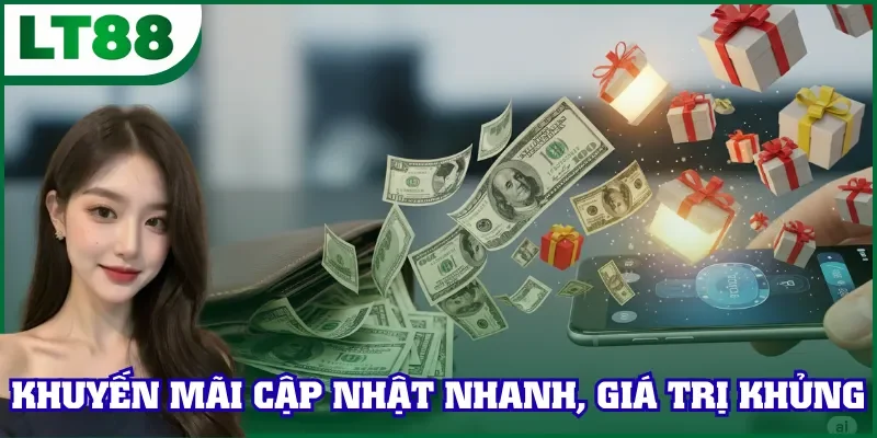 Khuyến mãi LT88 cập nhật nhanh, giá trị khủng